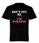 Ladies Fitted Don't Pet Me T Shirt