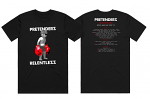 Relentless Black T Shirt With North American Dates Back Print  